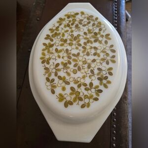 Pyrex Vintage Verde Olives Divided Dish 1960's